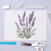 Romantische Paarse Lavendel Bloemige Bruiloftsdouc Tissuepapier (Craft)