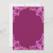 Romantische Paarse orchidee-Rozen Zomerbruiloft Save The Date (Achterkant)