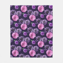 Romantische Paarse & Roze Waterverf Rozen Bloemen