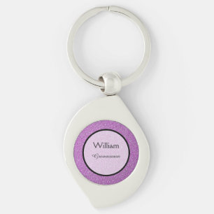 Romantische Paarse Sparkles Weddenschap Sleutelhanger