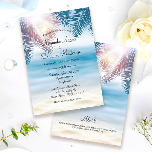 Romantische Palm Tree Tropical Island Beach Bruilo Kaart