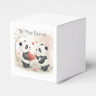 Romantische Panda Kaart - Be Mine Forever Bedankdoosjes