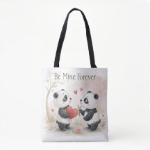 Romantische Panda Kaart - Be Mine Forever