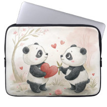 Romantische Panda Kaart