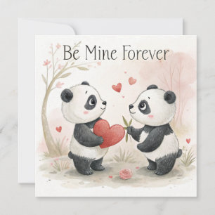 Romantische Panda Kaart – Wees Van Mij Voor Altijd