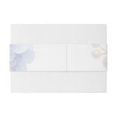 Romantische Parel Hydrangea Blauw Waterverf Huweli Uitnodigingen Wikkel (Achterkant Voorbeeld)