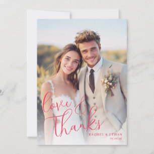 Romantische Pastel Elegante Foto Bedankkaart