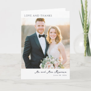 Romantische Pastel Elegante Foto Bedankkaart