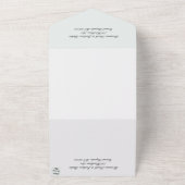 Romantische Pastel Groene Eucalyptus All In One Uitnodiging (Buitenkant)