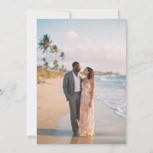 Romantische Pastel Strandfoto Kaart