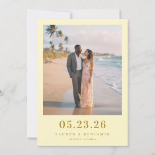 Romantische Pastel Strandfoto Save The Date