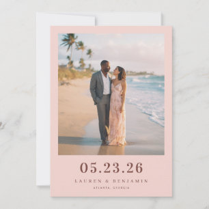 Romantische Pastel Strandfoto Save The Date
