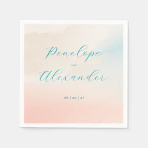 Romantische Pastel Waterverf Servet