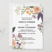 Romantische Pastel Wilde Bloemen Boho Elegante bru Kaart (Voorkant)