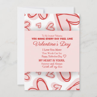 Romantische Persoonlijke Valentijnsdag Kaart Notitiekaartje