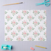 Romantische perzik wit bloemenbruiloft weefsel pap tissuepapier (Craft)