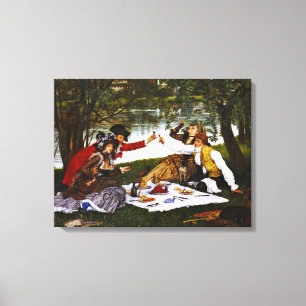 Romantische picknick 1873 canvas afdruk