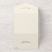 Romantische Pijnboom Bergen Meer Bestemming Trouwf All In One Uitnodiging (Buitenkant)