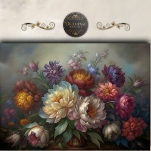 Romantische Pioen Bloemstilleven Decoupage Tissuepapier