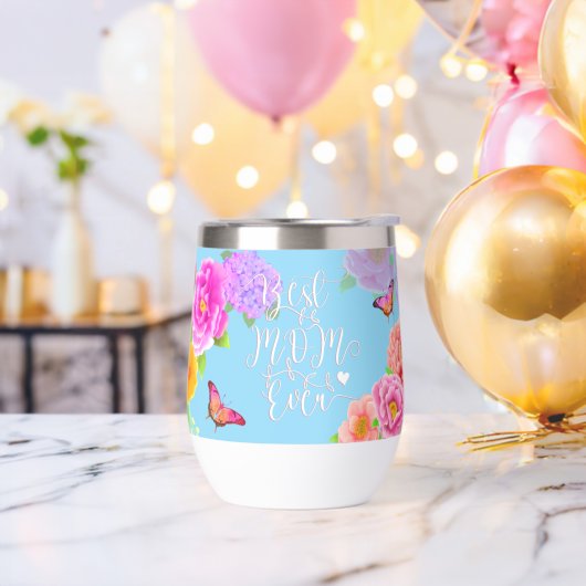 Romantische Pioenentuin Beste Moeder Blauw  (Vrijgezellenfeest)