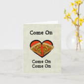 Romantische pizzakaart kaart (Gele Bloem)