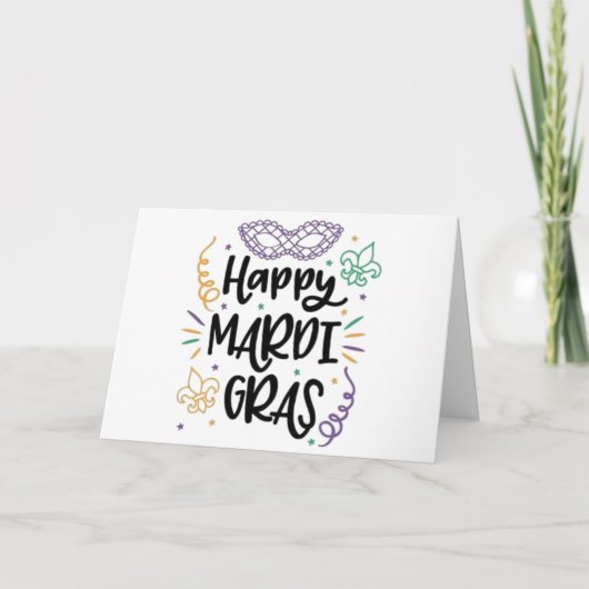 ROMANTISCHE PLANNEN VOOR MARDI GRAS **** KAART (Voorkant)