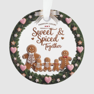 Romantische Premium Kerstkrans Familie Acryl Ornament