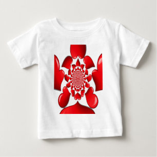 Romantische Red Hearts Patroon Art Print