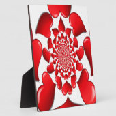 Romantische Red Hearts Patroon Art Print Fotoplaat (Zijkant)