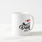 Romantische Red Hearts Valentijn's Day Design Koffiemok (Voorkant rechts)