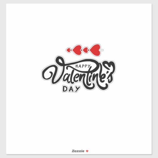 Romantische Red Hearts Valentijn's Day Design Sticker (Vel)