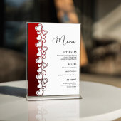 Romantische Red Hearts wervelt Valentijnsdag vakan Menu