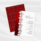 Romantische Red Hearts wervelt Valentijnsdag vakan Menu