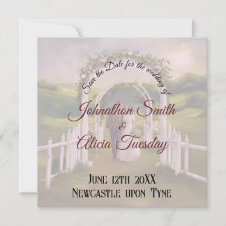 Romantische Regencycore romance 19e eeuw Save The Date