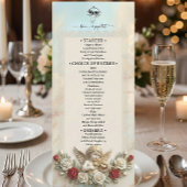 Romantische Rococo Cherub Viool Antiek Menu
