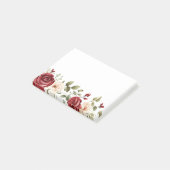 Romantische rode crème Rozen bruiloft Post-it® Notes (Schuin)