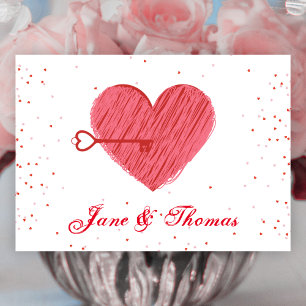 Romantische Rode Liefde Hart Valentijnsdag Feestdagen Kaart