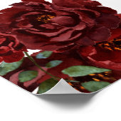 Romantische rode rode rode rode rode rode rode rod poster (Hoek)