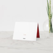 Romantische rode roos bedankkaart (Achterkant)