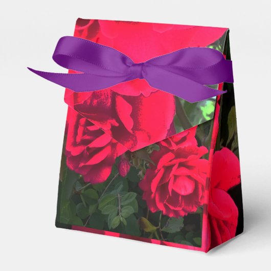Romantische Rode Roos Bloem Geschenk Bedankdoosjes (Voorkant Zijde)