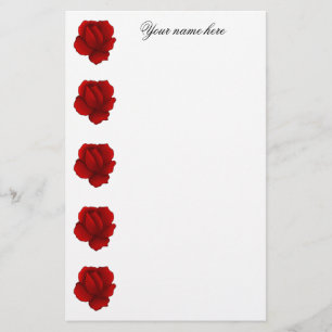 Romantische rode roos briefpapier