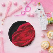 Romantische rode roos papier partij bord (Feest)