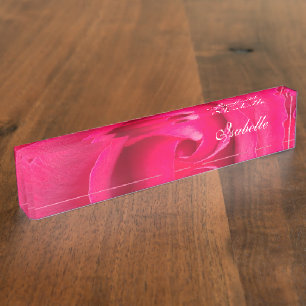 Romantische rode roze naamplaat naambordje