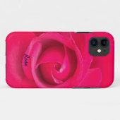 Romantische Rode Roze Roos Gepersonaliseerd Case-Mate iPhone Case (Achterkant (horizontaal))