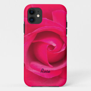 Romantische Rode Roze Roos Persoonlijk iPhone 11 Hoesje