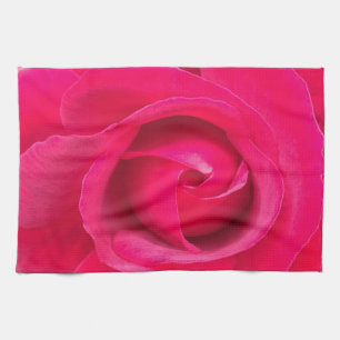 Romantische rode roze roos theedoek