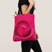 Romantische rode roze roos tote bag (Dichtbij)