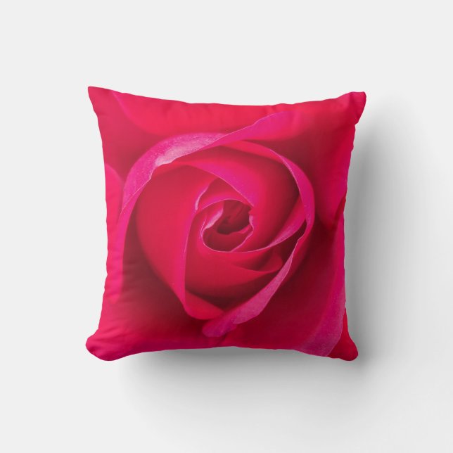 Romantische rode roze roos v2 kussen (Voorkant)
