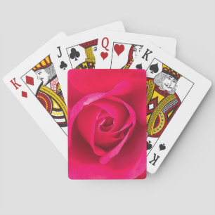 Romantische rode roze roos v2 pokerkaarten