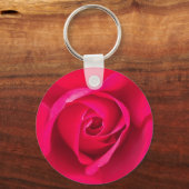 Romantische Rode Roze Roos v2 Sleutelhanger (Voorkant)